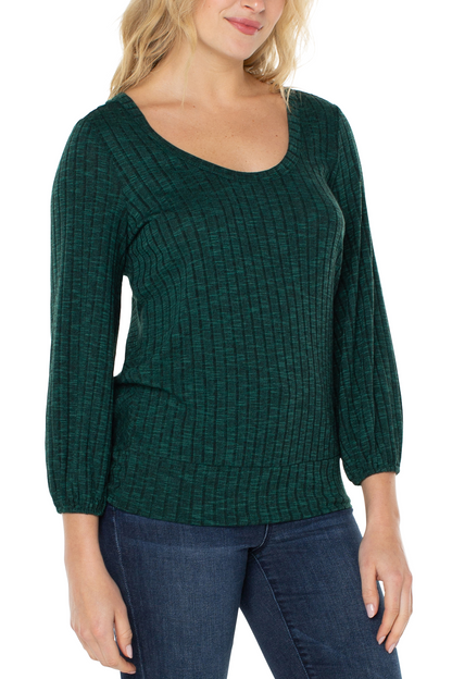 Twist Back 3/4 Sleeve