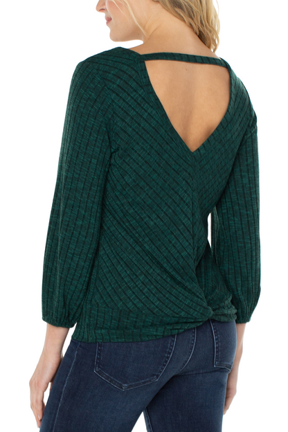 Twist Back 3/4 Sleeve