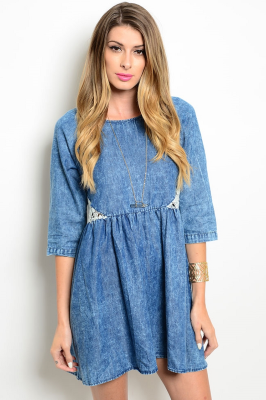 Acid Chambray Boxy Dress
