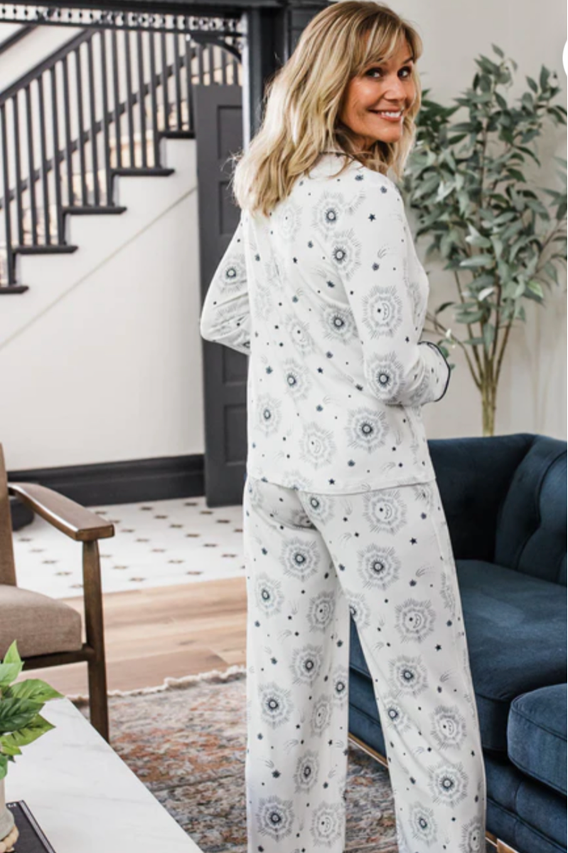 Bamboo Celestial Print Long Pj Set