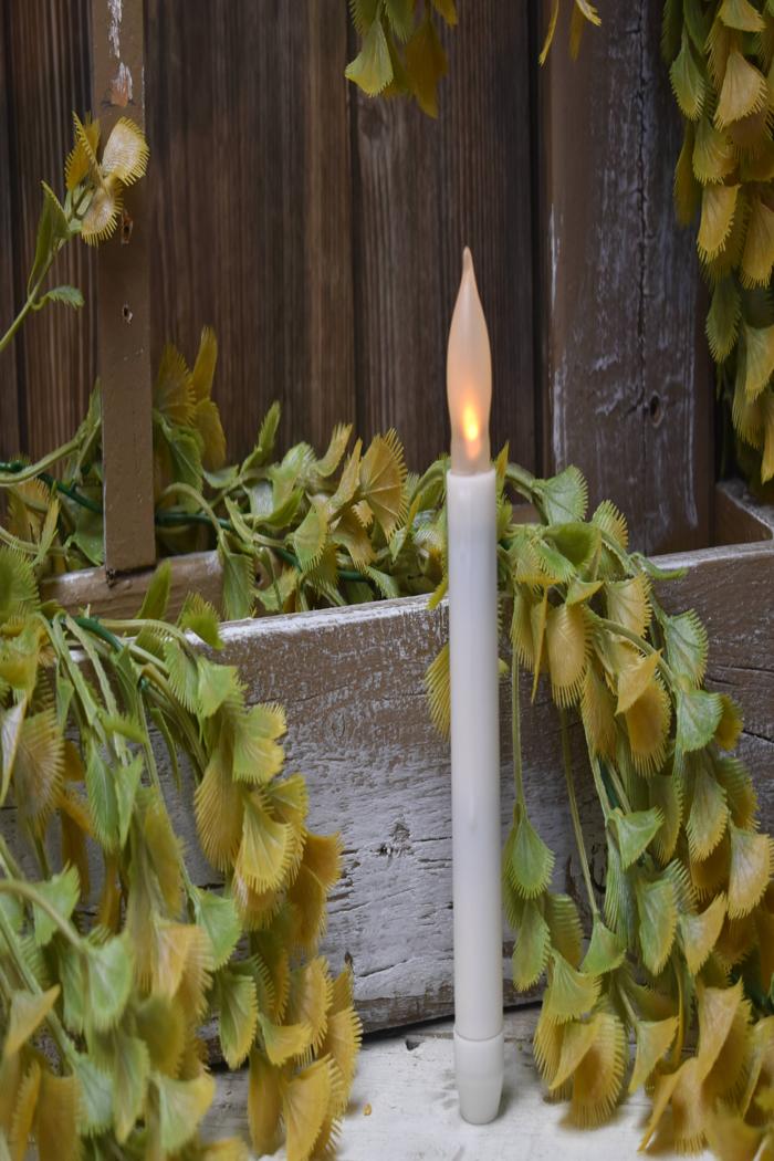 White LED Taper Candle