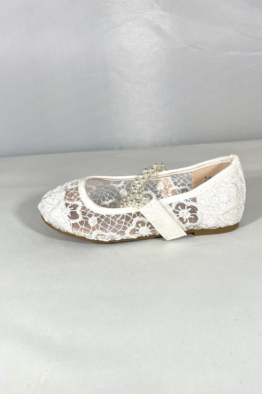 Toddler White-Lace Shoe