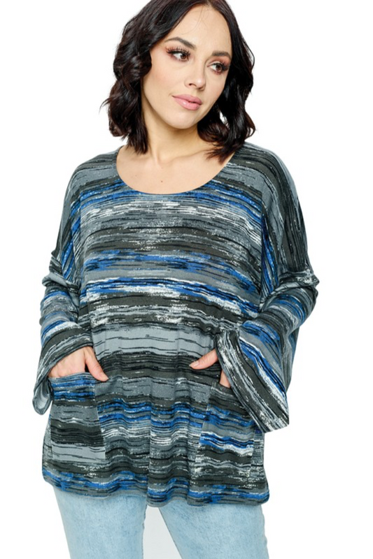Striped Oversized Top