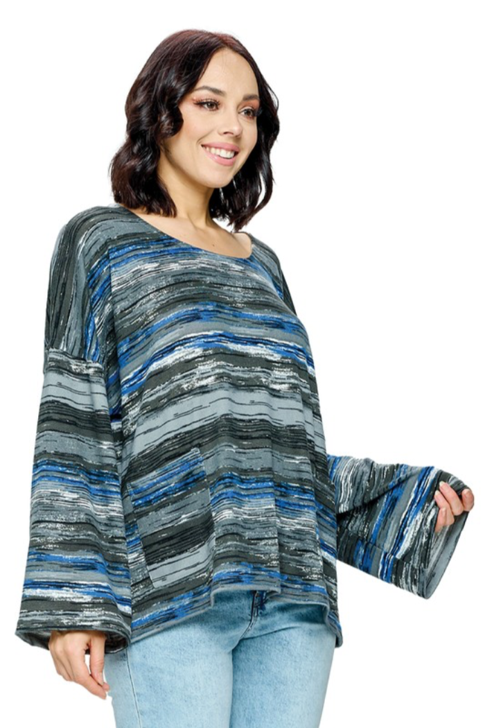 Striped Oversized Top