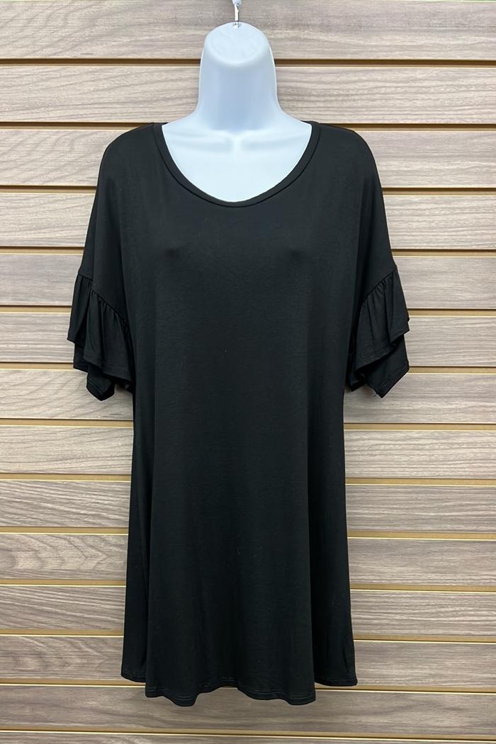 TieRed ruffle short sleeve
