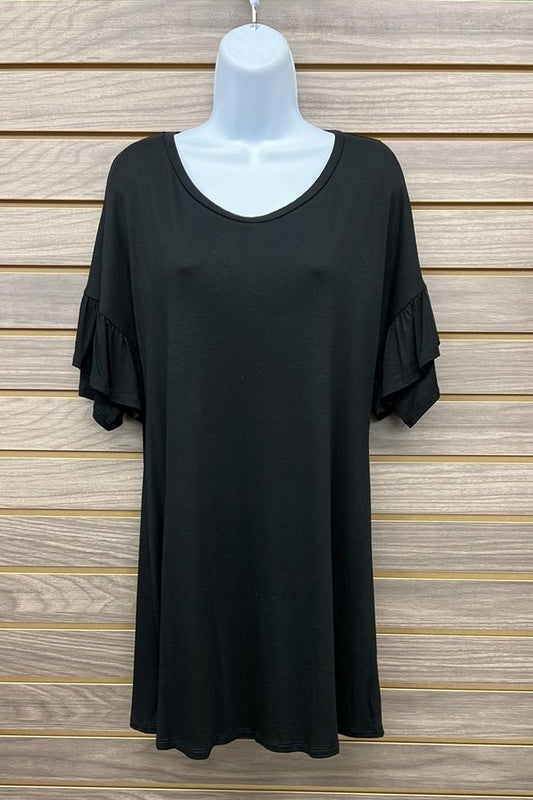 TieRed ruffle short sleeve