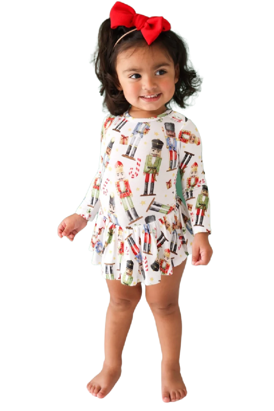 Nutcracker Long Sleeve Twirl Skirt Bodysuit