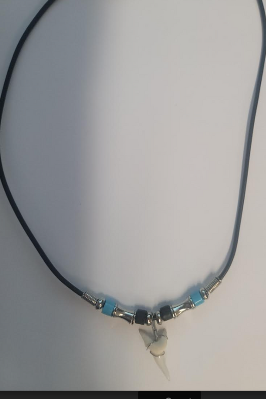Small Shark Tooth White Necklace