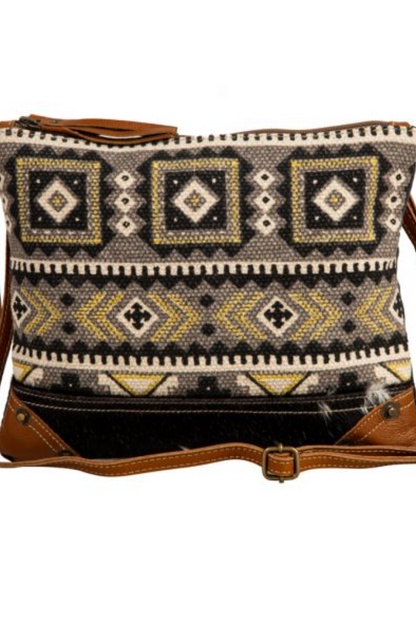 Canvas and Leather Shoulder Bag