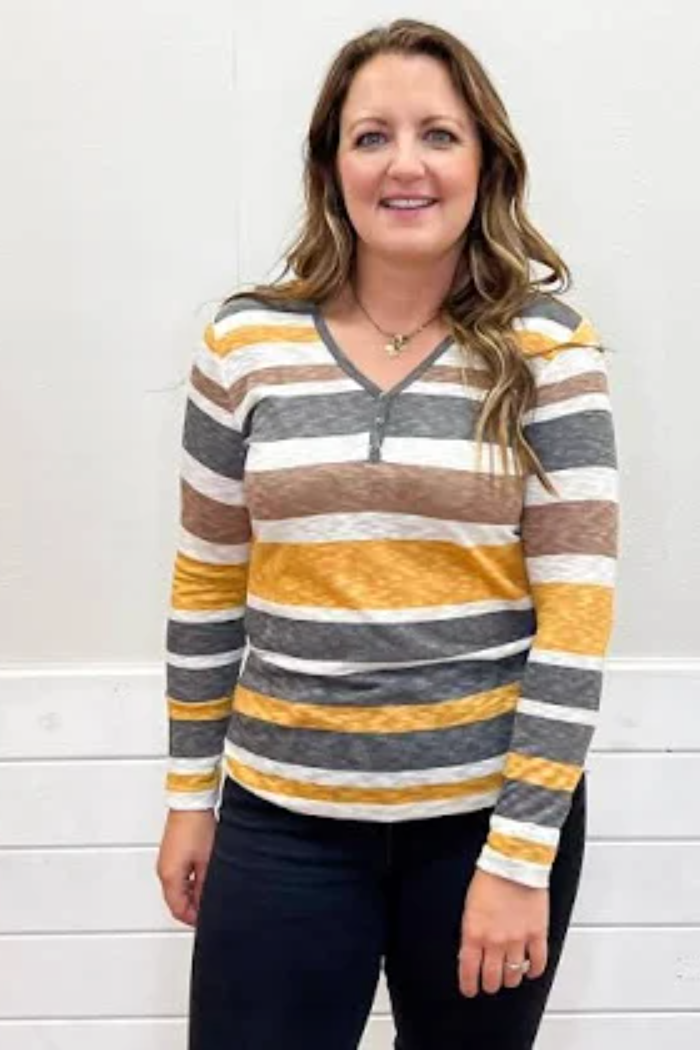 Stripe Henley Top