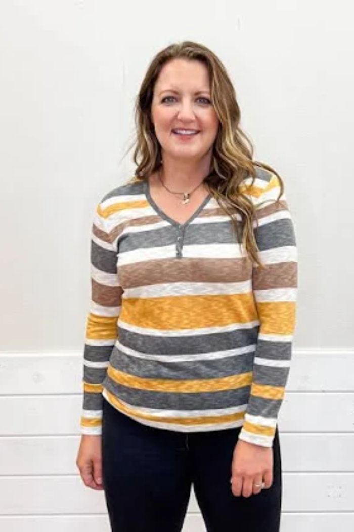 Stripe Henley Top