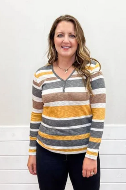 Stripe Henley Top