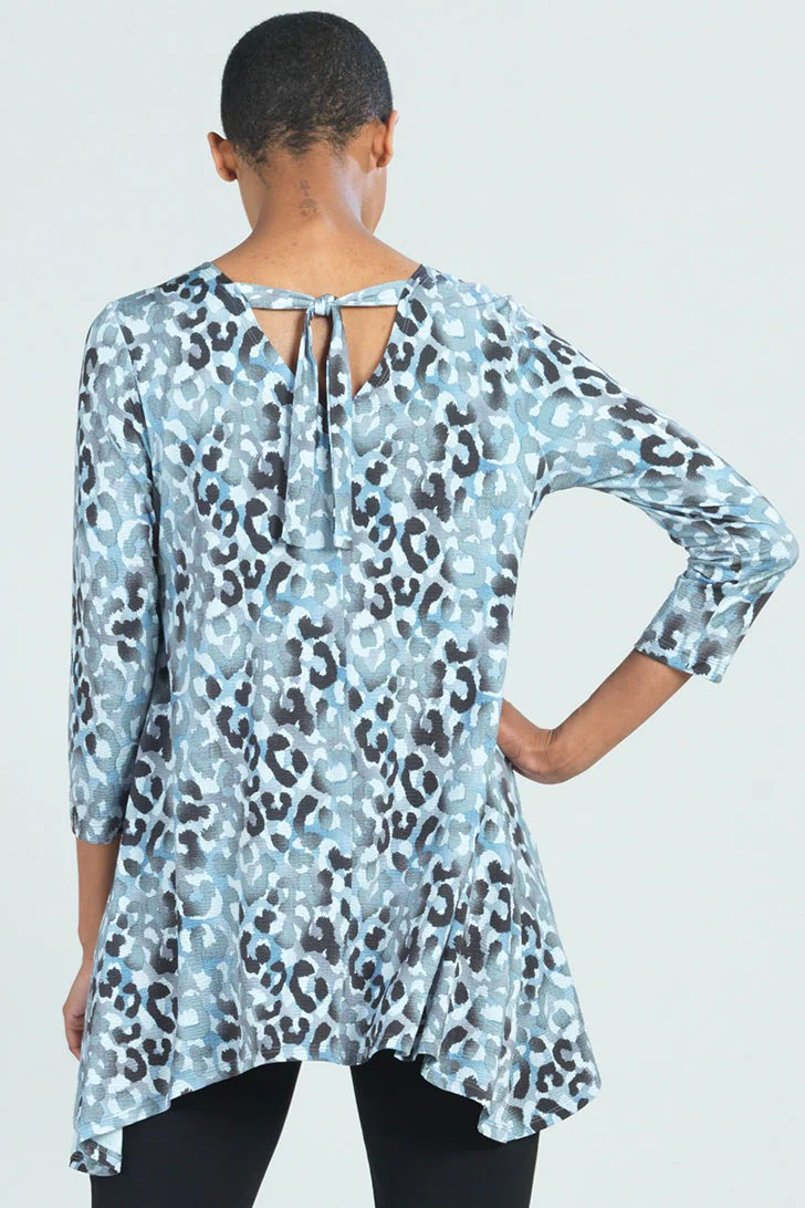 Blue Cheetah Tie Back