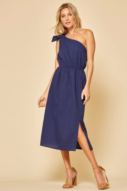 One-Shoulder Midi Dress