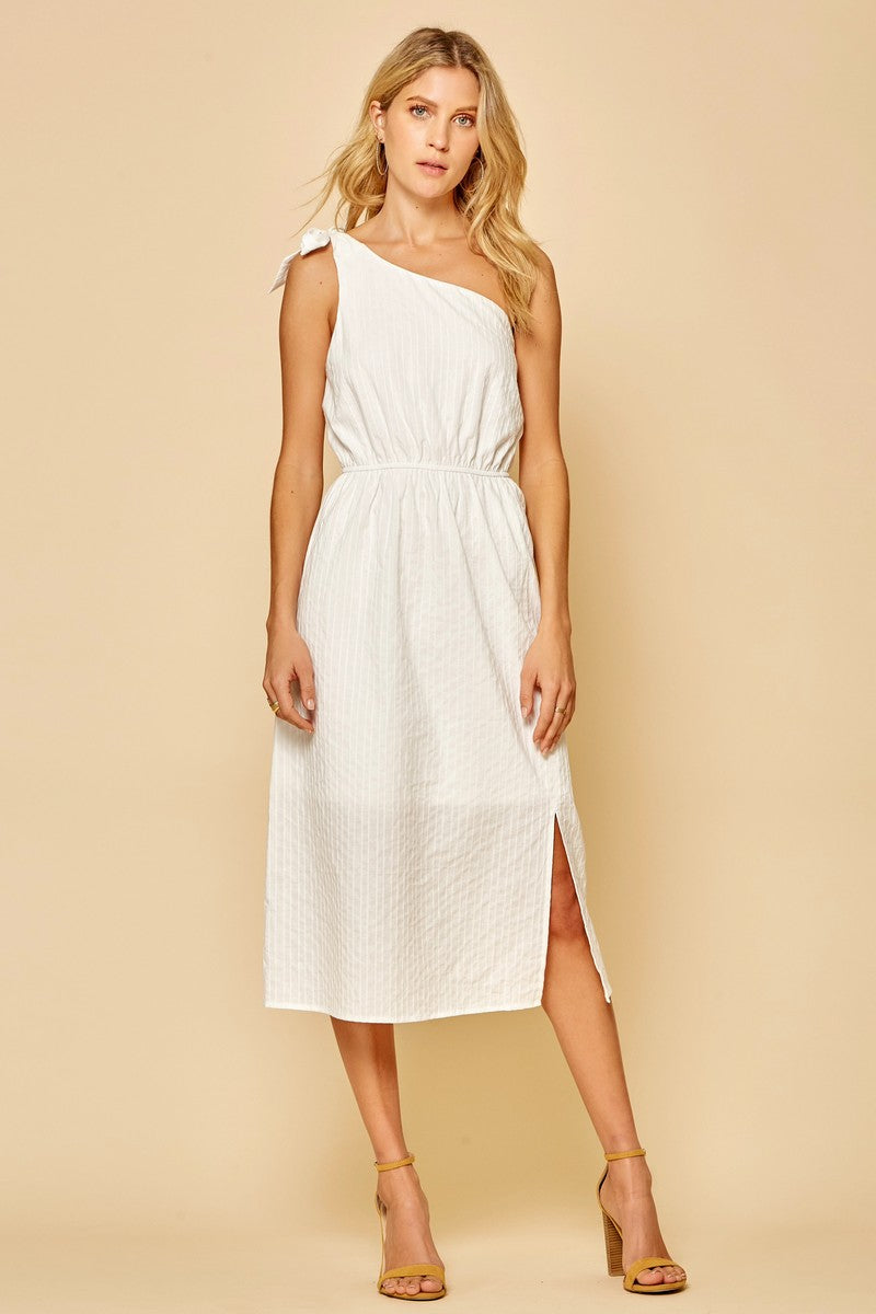 One-Shoulder Midi Dress