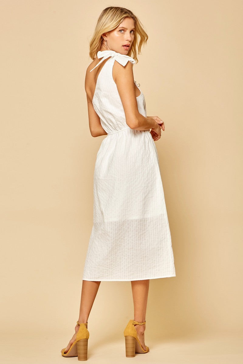 One-Shoulder Midi Dress