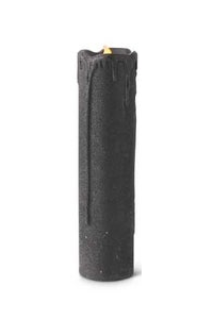 Black Glitter Halloween Candles