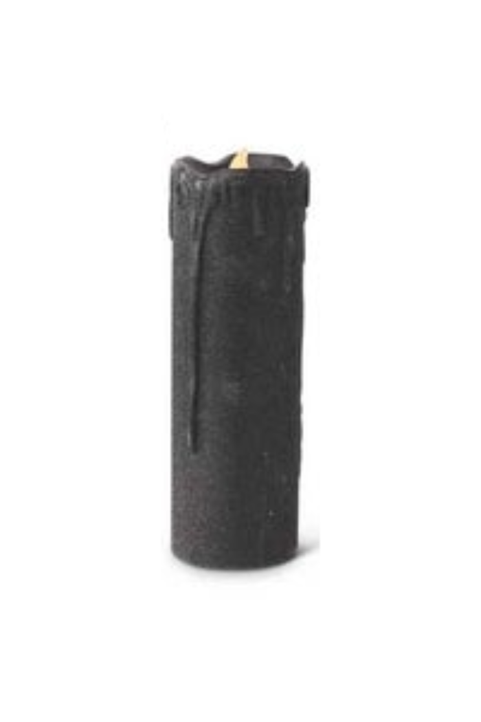 Black Glitter Halloween Candles