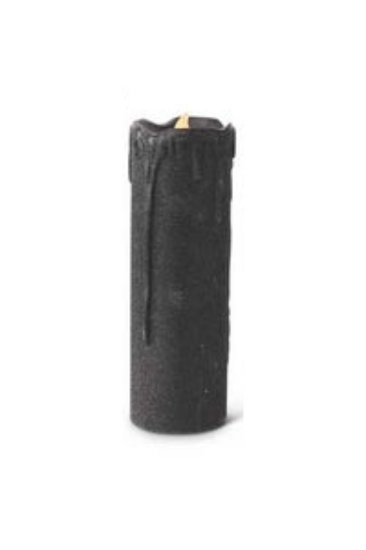 Black Glitter Halloween Candles