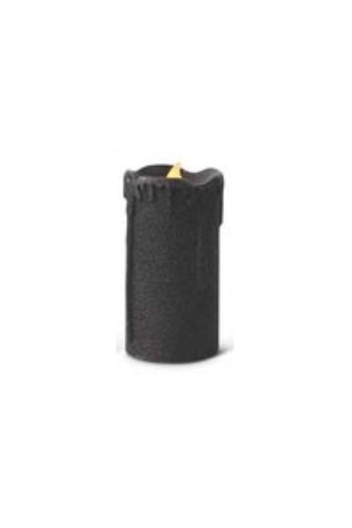 Black Glitter Halloween Candles
