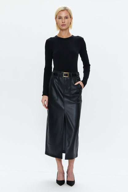 Alice Utility Midi Skirt - Slate Black