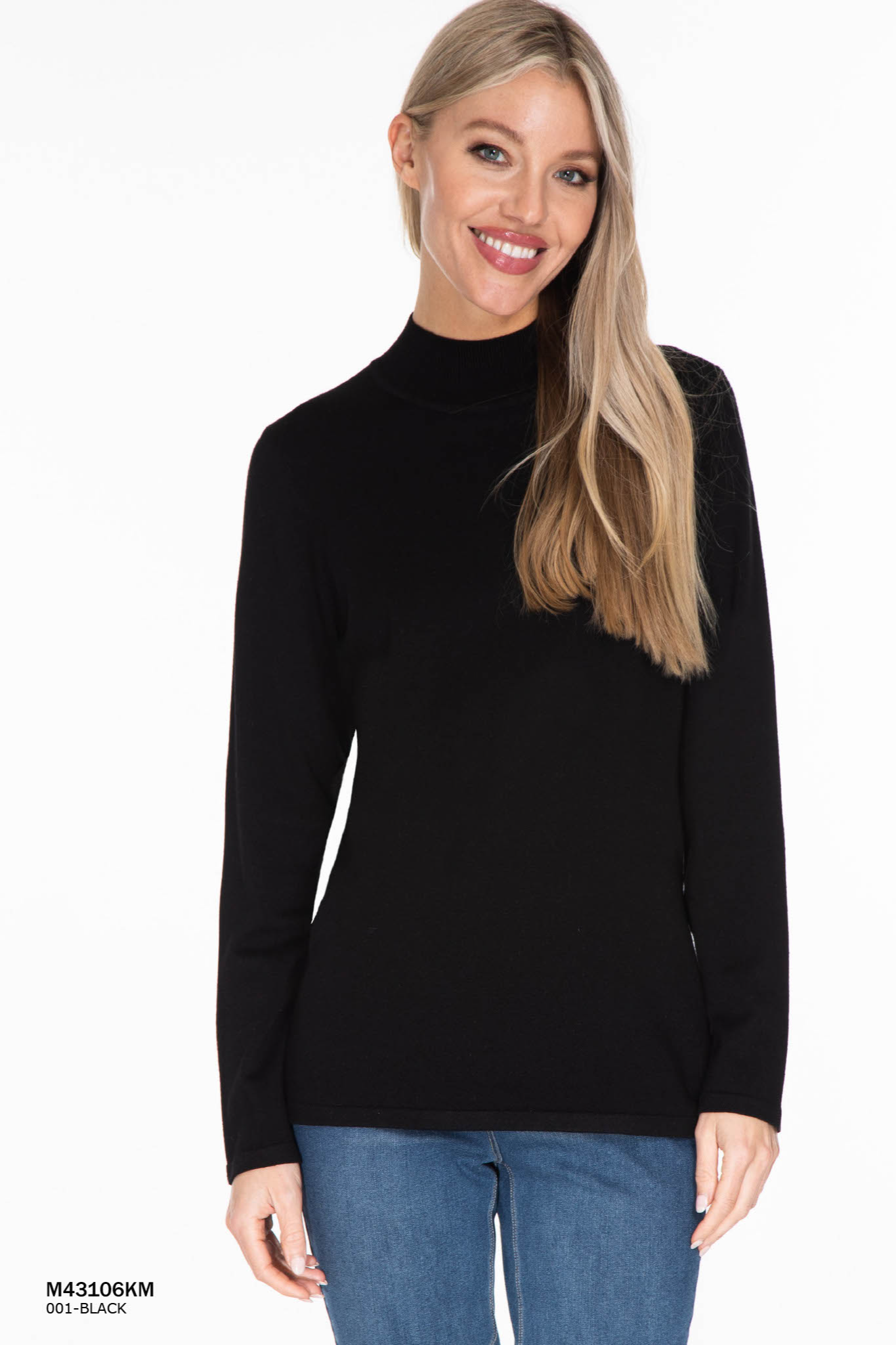 Solid Mock Neck Sweater