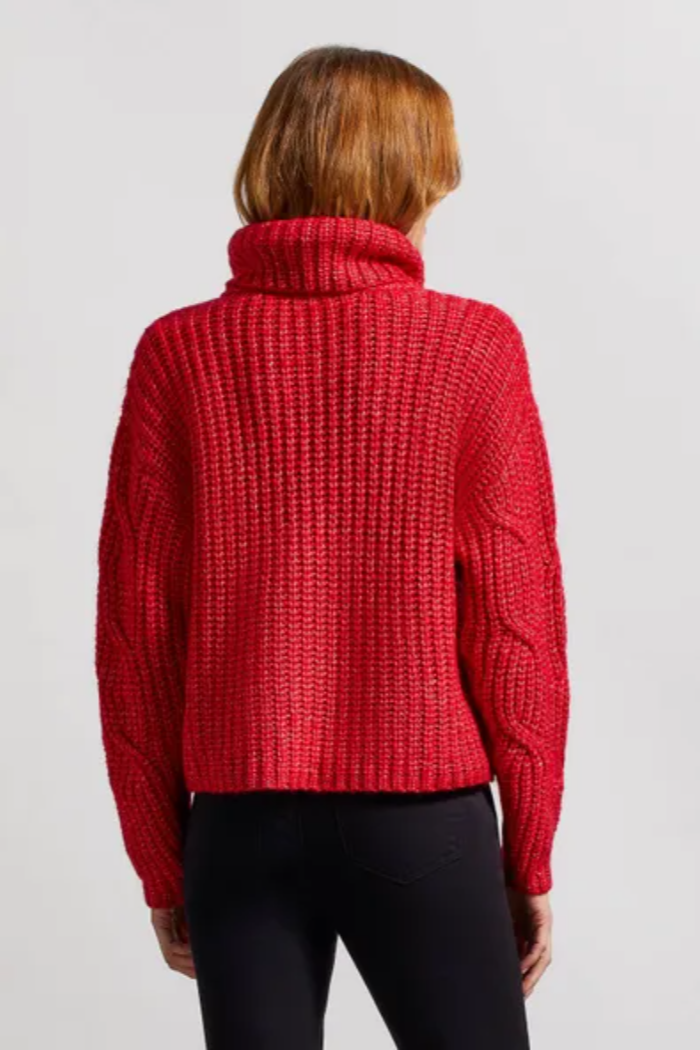 CABLE KNIT TURTLENECK SWEATER