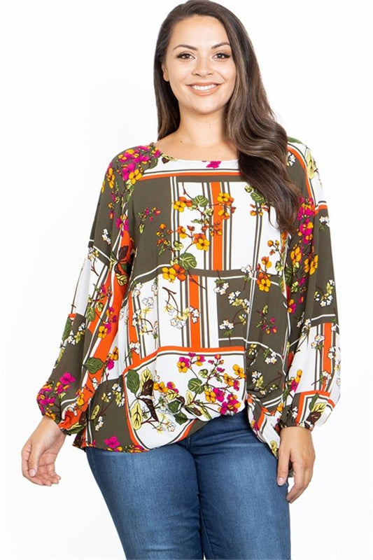 Olive With Flower Print