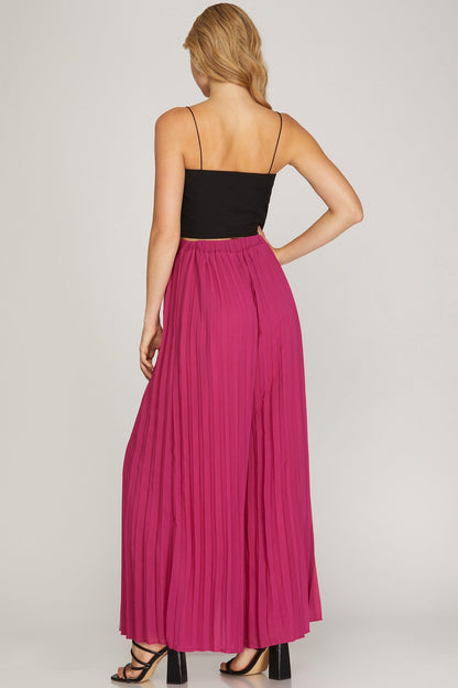 Wide Leg Pleated Pants