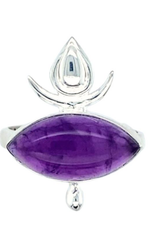 Amethyst Eye of the Goddess Ring