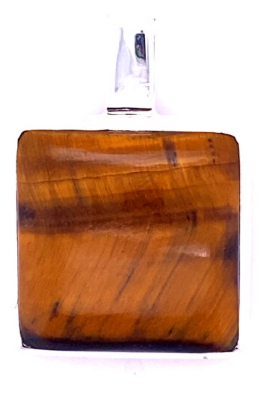 Tigers Eye Wild Visions Unisex Square Pendant