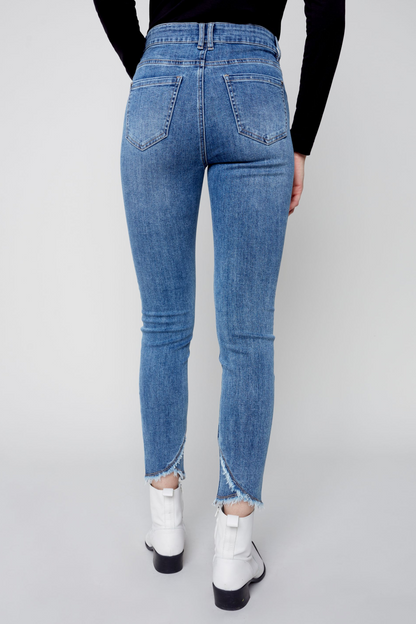 Tulip Hem Fringe Jean