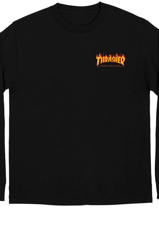 Thrasher Flame Dot LS Midweight T-Shirt