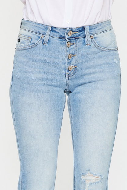 All The Rage Mid Rise Denim Flare