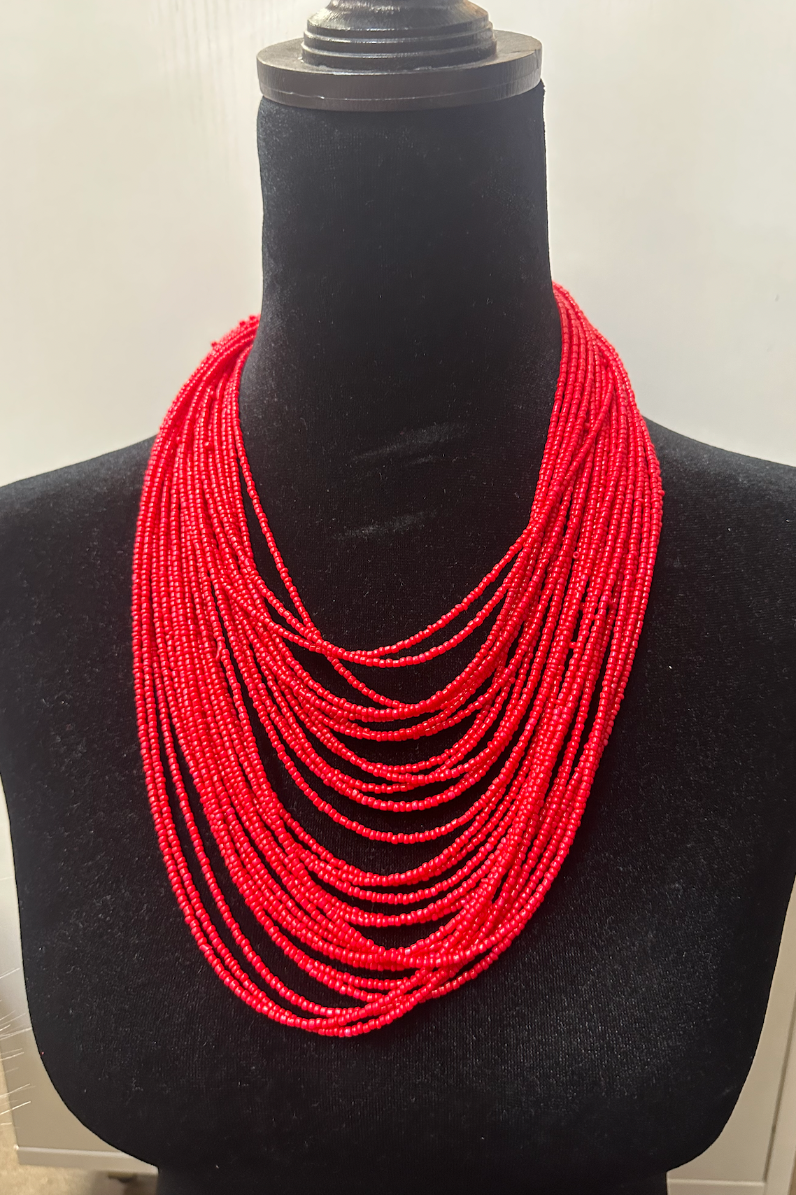 Beaded Layered Statement Necklace