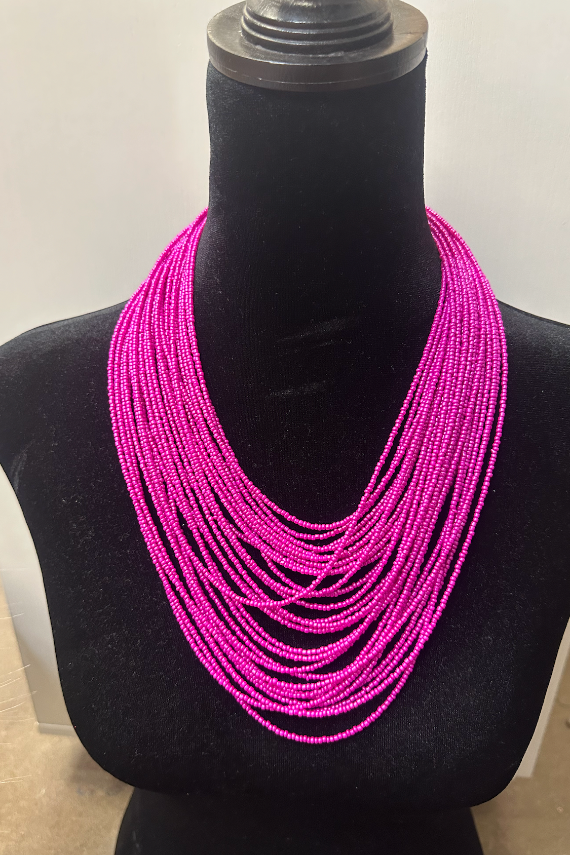 Beaded Layered Statement Necklace