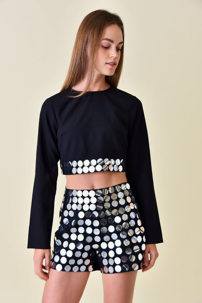 Sequin Hem Top