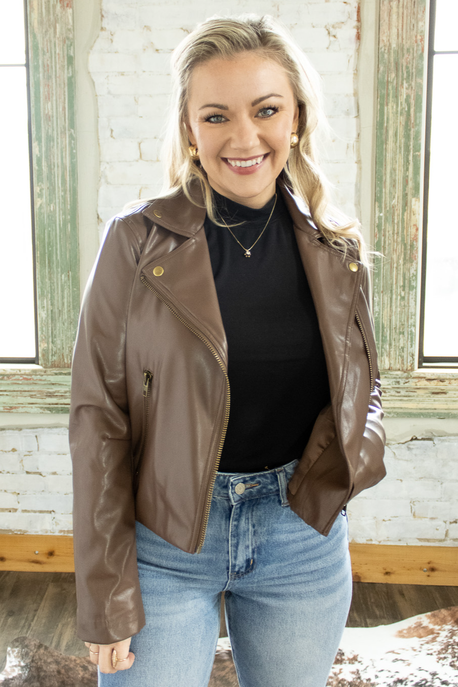Barbara Leather Moto Jacket