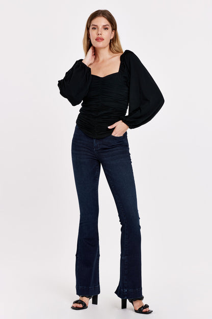 Baldwin Long-Sleeve Black Top