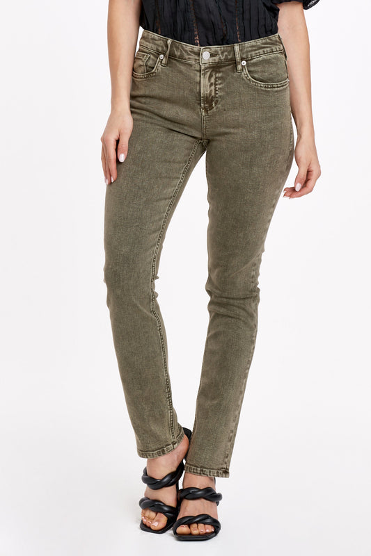 Blaire Olive High Rise Denim