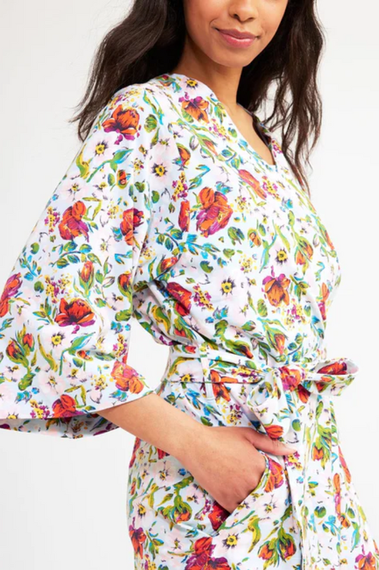 Sea Air Floral Knit Robe