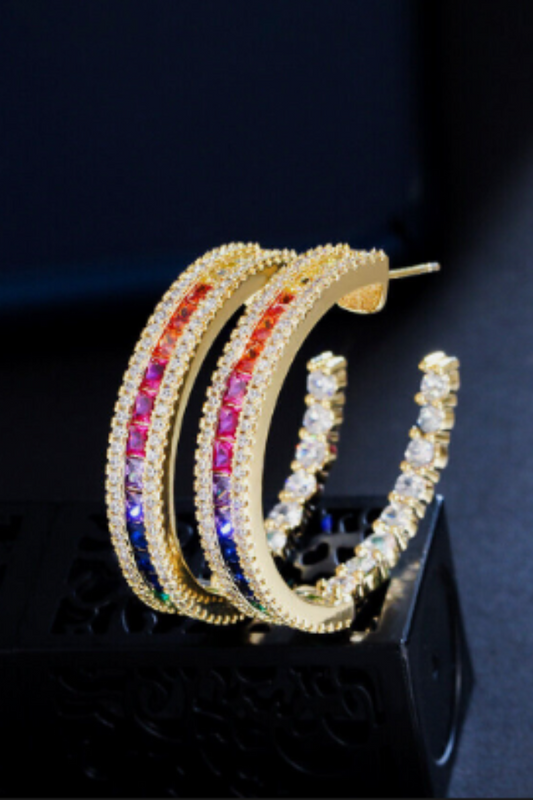Sophia Rainbow Hoop Earrings