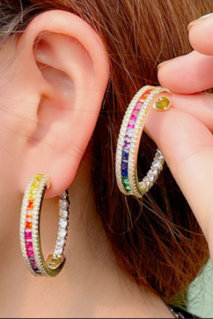 Sophia Rainbow Hoop Earrings