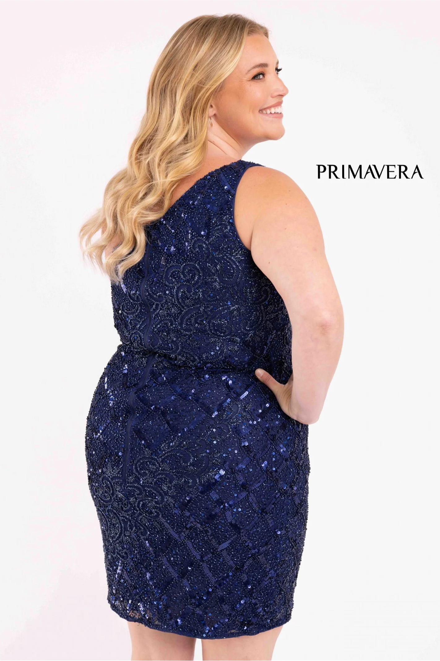 One shoulder beaded cocktail dress