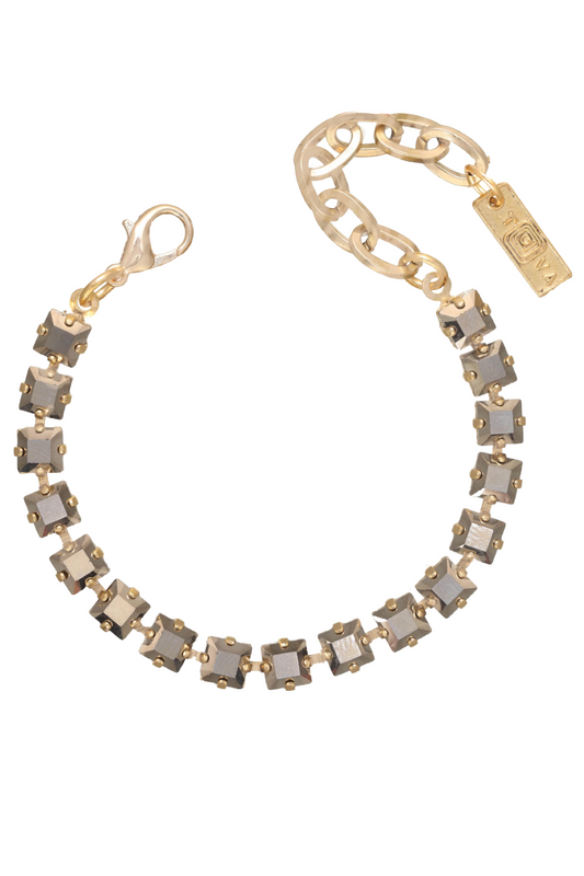Athena Bracelet with metallic light gold