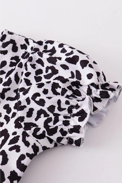 Black leopard print dress mommy & me
