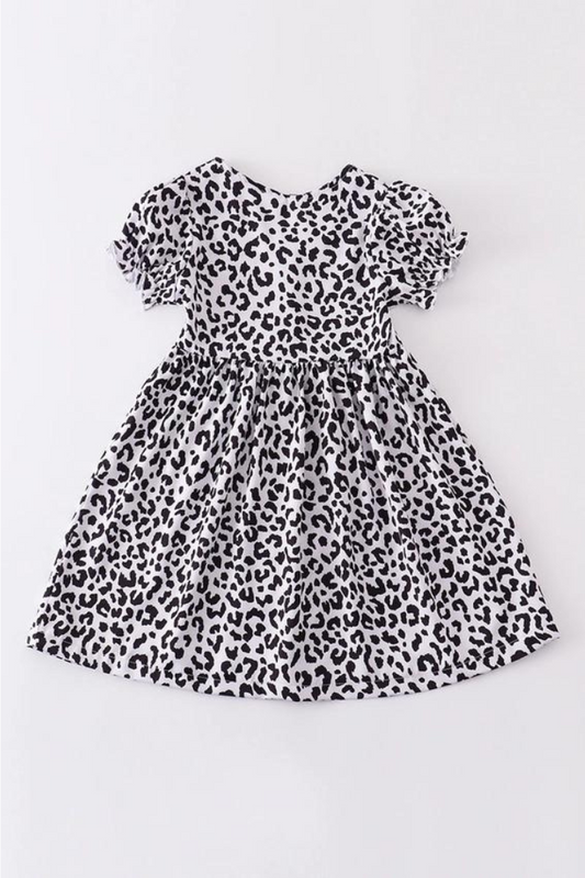 Black leopard print dress mommy & me