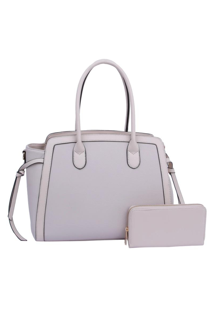 2 Toned Satchel with Matching Wallet