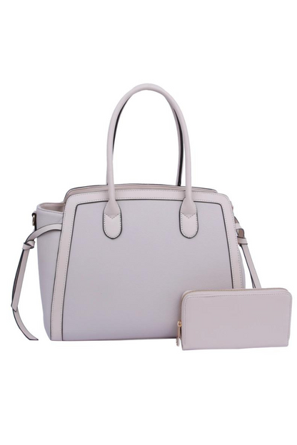 2 Toned Satchel with Matching Wallet