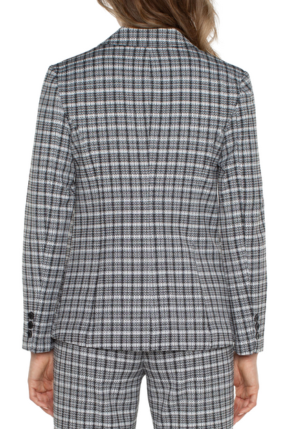 Black and White Plaid Blazer
